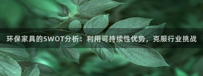 杏耀注册代理：环保家具的SWOT分析：利用可持续性优势，克服